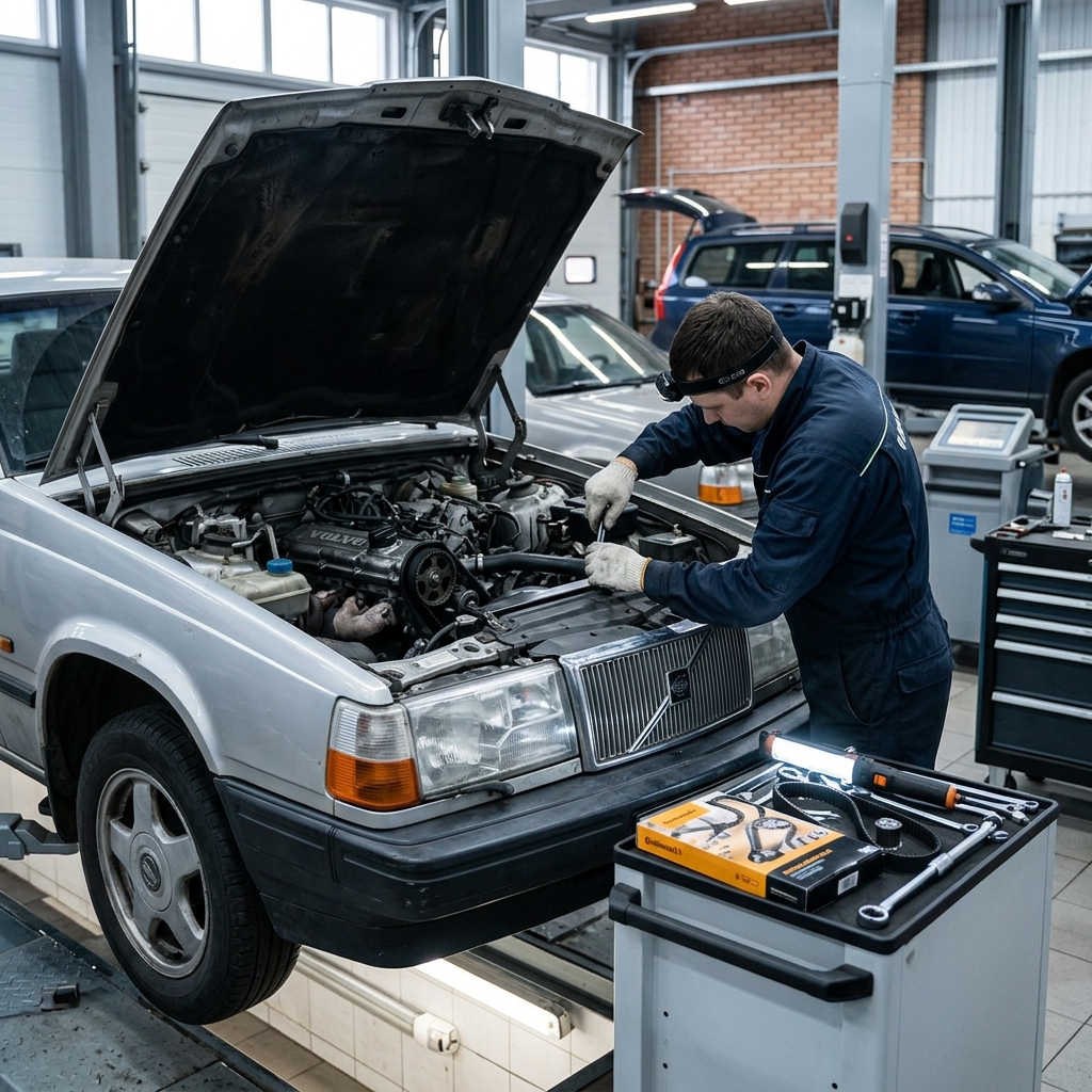 Замена ремня ГРМ на Volvo 940