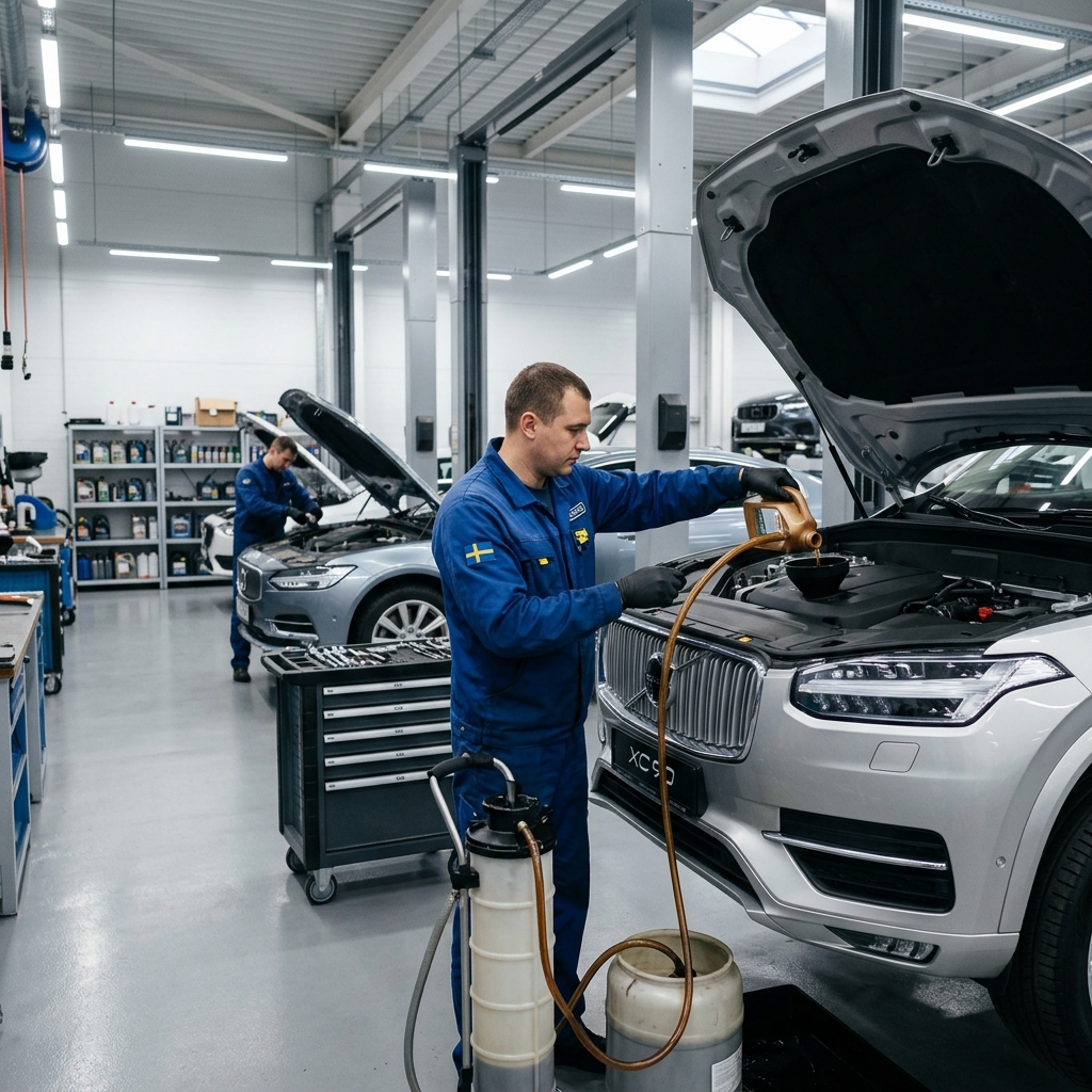 Замена жидкости на Volvo