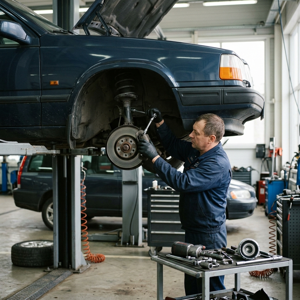 Замена подвесного подшипника на Volvo 940